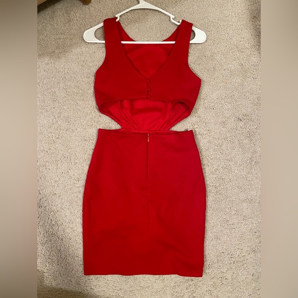Lulu’s Red Cocktail Dress - Picture 2 of 3